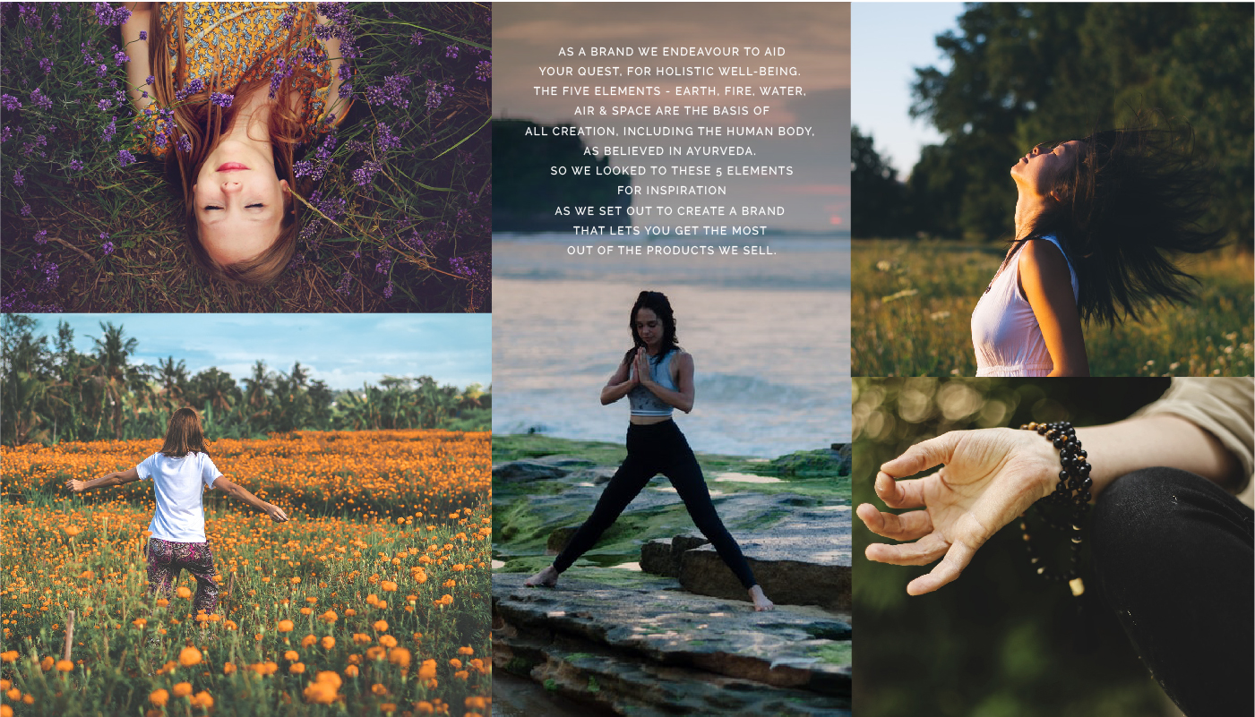 Brand identity inspired by the 5 elements of nature
